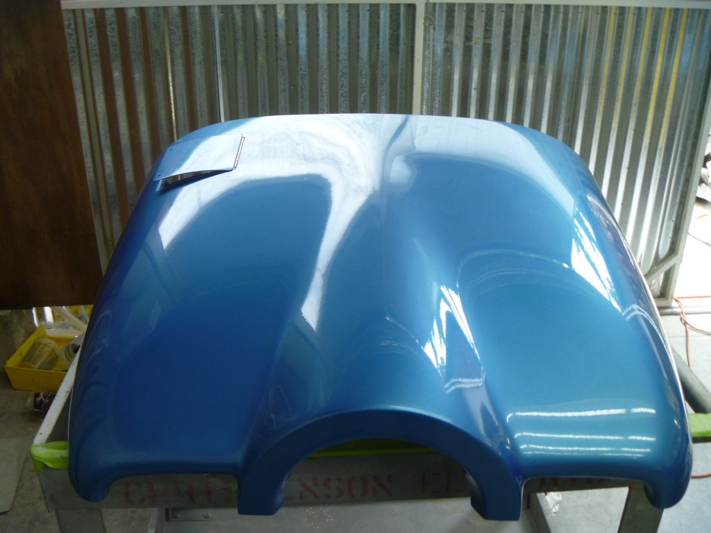 Freshly Painted Fabric Aircraft Cowling